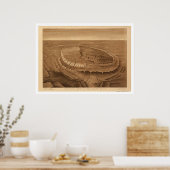 Black Hills of Dakota Birdseye Uitzicht 1880 Poster (Keuken)