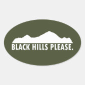 Black Hills Ovale Sticker (Voorkant)