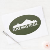 Black Hills Ovale Sticker (Envelop)