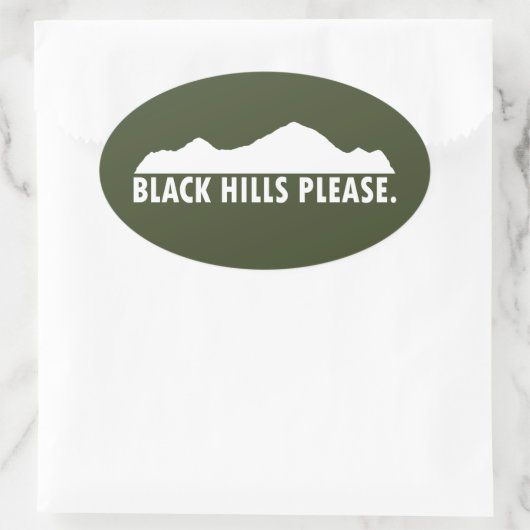 Black Hills Ovale Sticker (Tas)
