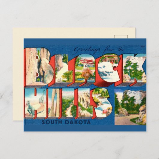  Black Hills SD Groet Briefkaart (Voorkant / Achterkant)