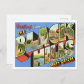 Black Hills, South Dakota  Big Letters Briefkaart (Voorkant / Achterkant)
