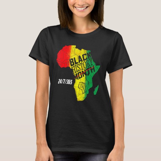 Black History 247365 Men Women Kids Black History  T-shirt (Voorkant)