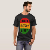Black History 365  Power Fist Artwork T-shirt (Voorkant volledig)