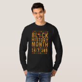 Black History 365 Proud African Black History Mont T-shirt (Voorkant volledig)