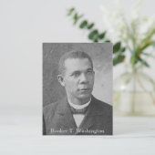 Black History Afbeelding van Booker T. Washington Briefkaart (Staand voorkant)