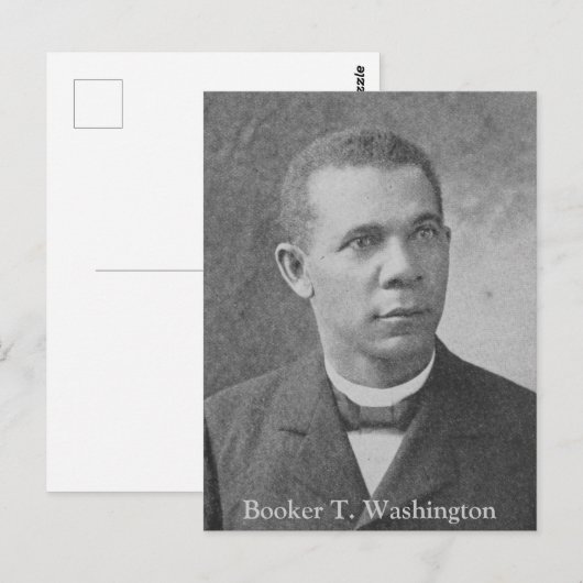 Black History Afbeelding van Booker T. Washington Briefkaart (Voorkant / Achterkant)