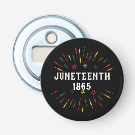 Black History African American Juneteenth 1865 Button Flesopener