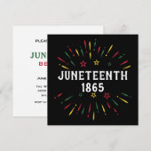 Black History African American Juneteenth 1865 Kaart (Voorkant / Achterkant)