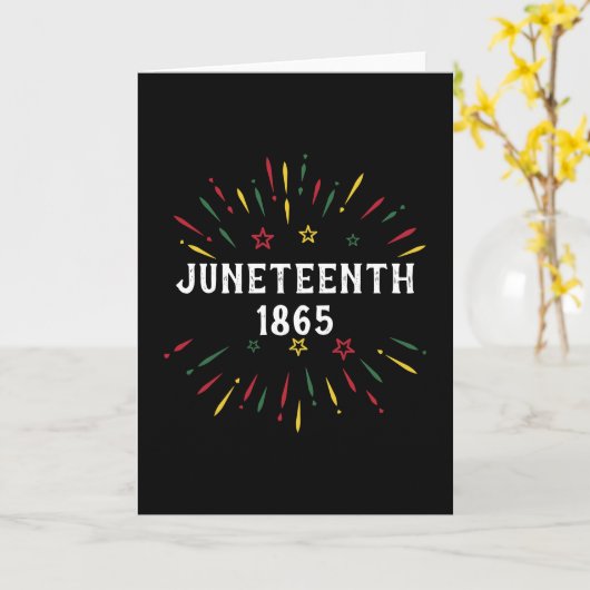 Black History African American Juneteenth 1865 Kaart (Gele Bloem)