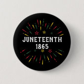 Black History African American Juneteenth 1865 Ronde Button 5,7 Cm (Voorkant)