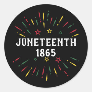 Black History African American Juneteenth 1865 Ronde Sticker