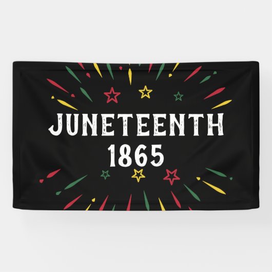 Black History African American Juneteenth 1865 Spandoek (Horizontaal)