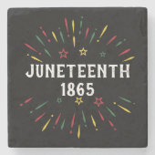 Black History African American Juneteenth 1865 Stenen Onderzetter (Voorkant)