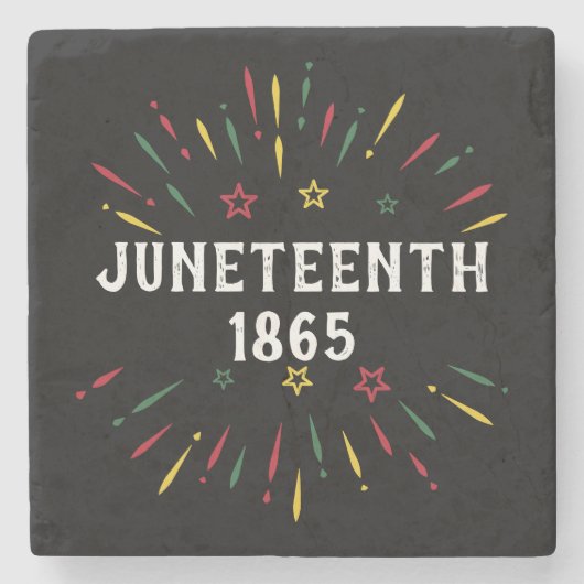 Black History African American Juneteenth 1865 Stenen Onderzetter (Voorkant)