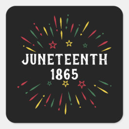 Black History African American Juneteenth 1865 Vierkante Sticker