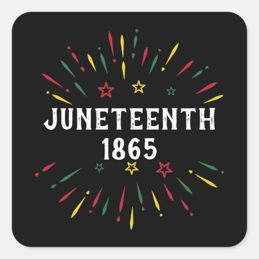 Black History African American Juneteenth 1865 Vierkante Sticker (Voorkant)