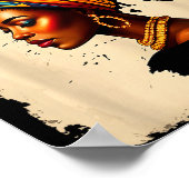 Black History African Melanin Queen Card Proud Gir Poster (Hoek)