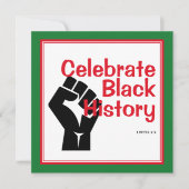 BLACK HISTORY BHM Celebrate Wenskaart (Voorkant)