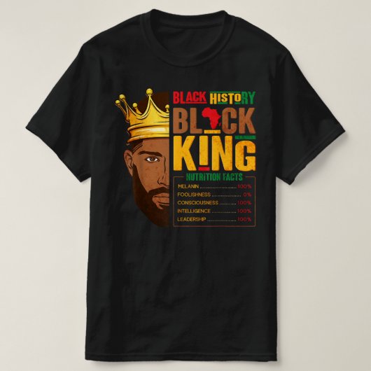 Black History Black King T-shirt (Design voorkant)