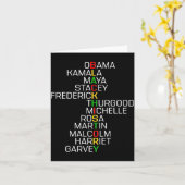 Black History Black Leaders Melanin African Men Wo Kaart (Gele Bloem)