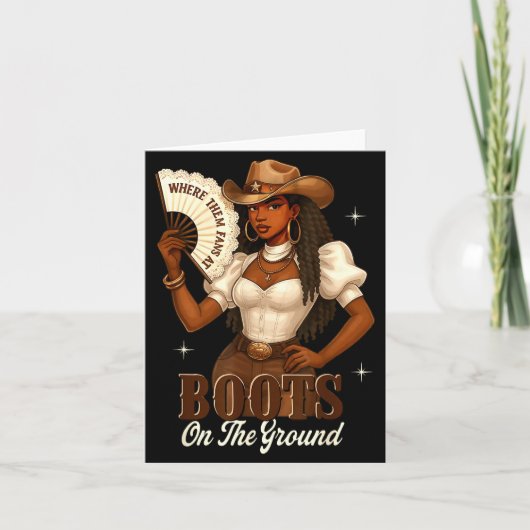 Black History Boots On The Ground Cowgirl Western  Kaart (Voorkant)
