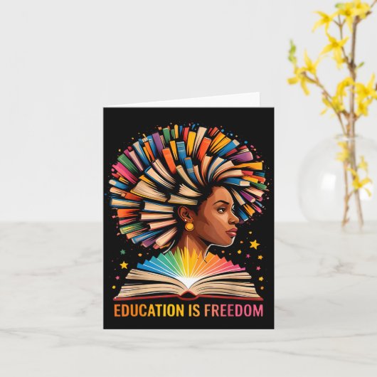 Black History Education Is Dom Books Black History Kaart (Gele Bloem)