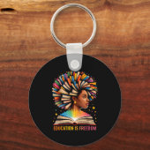 Black History Education Is Dom Books Black History Sleutelhanger (Voorkant)