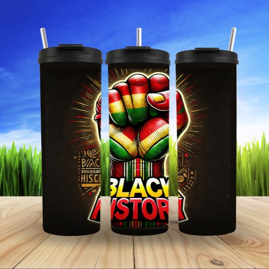 Black History Empowerment door krachtige Thermosbeker