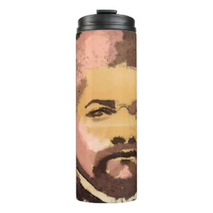 Black History Frederick Douglass Gold-Waterverf Thermosbeker