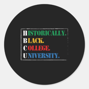 Black History HBCU Historisch Black College en Ronde Sticker