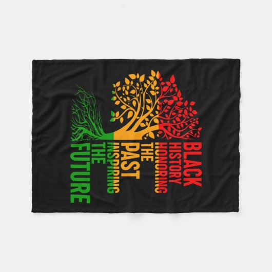 Black History Honing Past Inspirating Future Manne Fleece Deken (Voorkant (Horizontaal))
