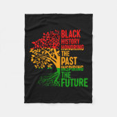 Black History Honing Past Inspirating Future Manne Fleece Deken (Voorkant)
