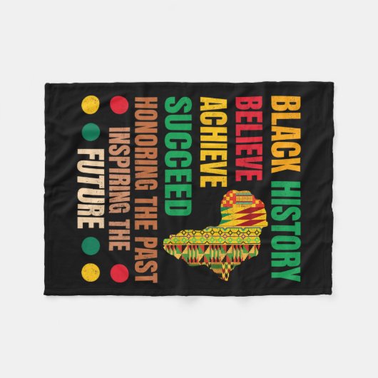 Black History Honing Past Inspirating Future Manne Fleece Deken (Voorkant (Horizontaal))