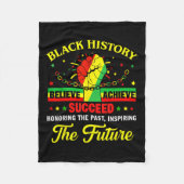 Black History Honing Past Inspirating Future Manne Fleece Deken (Voorkant)