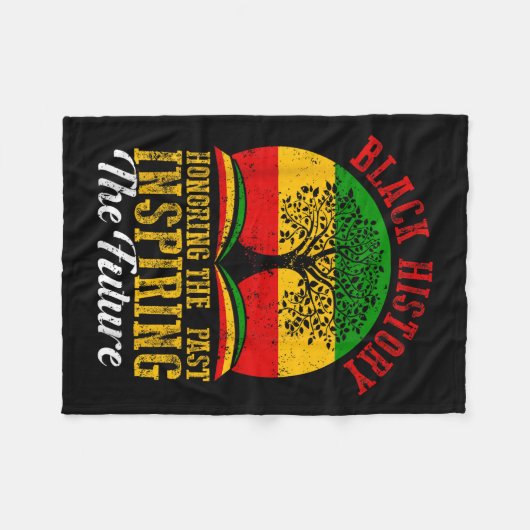 Black History Honing Past Inspirating Future Manne Fleece Deken (Voorkant (Horizontaal))