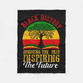Black History Honing Past Inspirating Future Manne Fleece Deken (Voorkant)