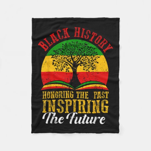 Black History Honing Past Inspirating Future Manne Fleece Deken (Voorkant)