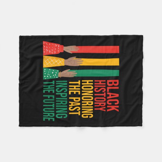 Black History Honing Past Inspirating Future Manne Fleece Deken (Voorkant (Horizontaal))