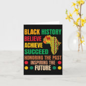 Black History Honing Past Inspirating Future Manne Kaart (Gele Bloem)