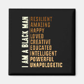 Black History Honing Past Inspirating Future Manne Magneet (Voorkant)