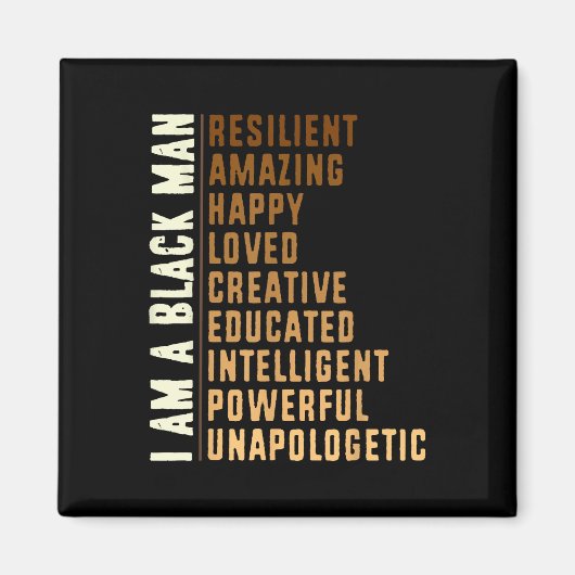 Black History Honing Past Inspirating Future Manne Magneet (Voorkant)