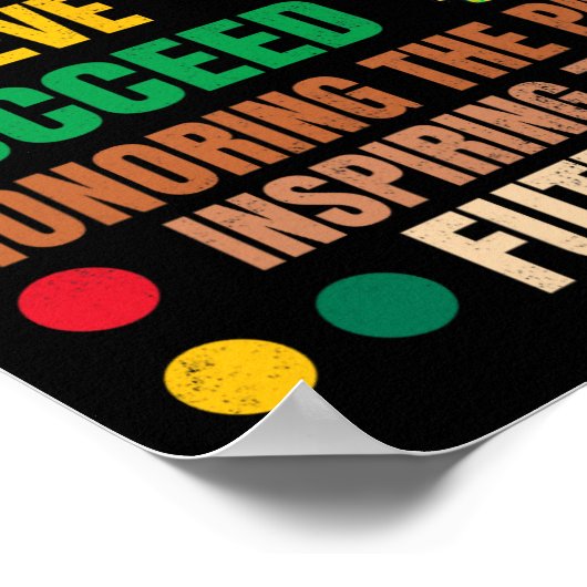 Black History Honing Past Inspirating Future Manne Poster (Hoek)