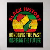 Black History Honing Past Inspirating Future Manne Poster (Voorkant)