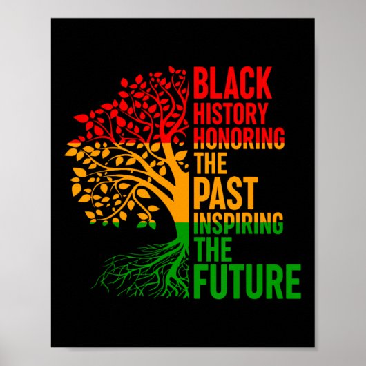 Black History Honing Past Inspirating Future Manne Poster (Voorkant)