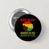 Black History Honing Past Inspirating Future Manne Ronde Button 5,7 Cm (Voorkant /achterkant)