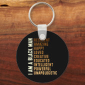 Black History Honing Past Inspirating Future Manne Sleutelhanger (Voorkant)