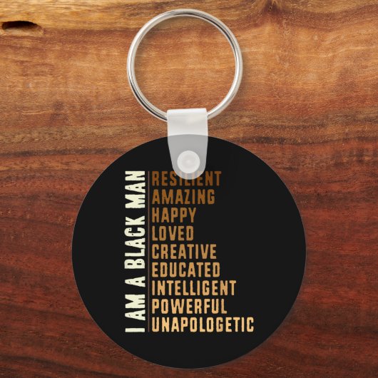 Black History Honing Past Inspirating Future Manne Sleutelhanger (Voorkant)