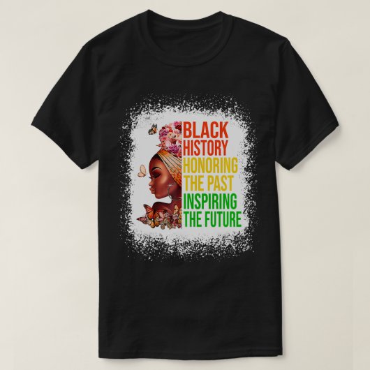 Black History Honing Past Inspirating Future Manne T-shirt (Design voorkant)