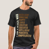Black History Honing Past Inspirating Future Manne T-shirt (Voorkant)